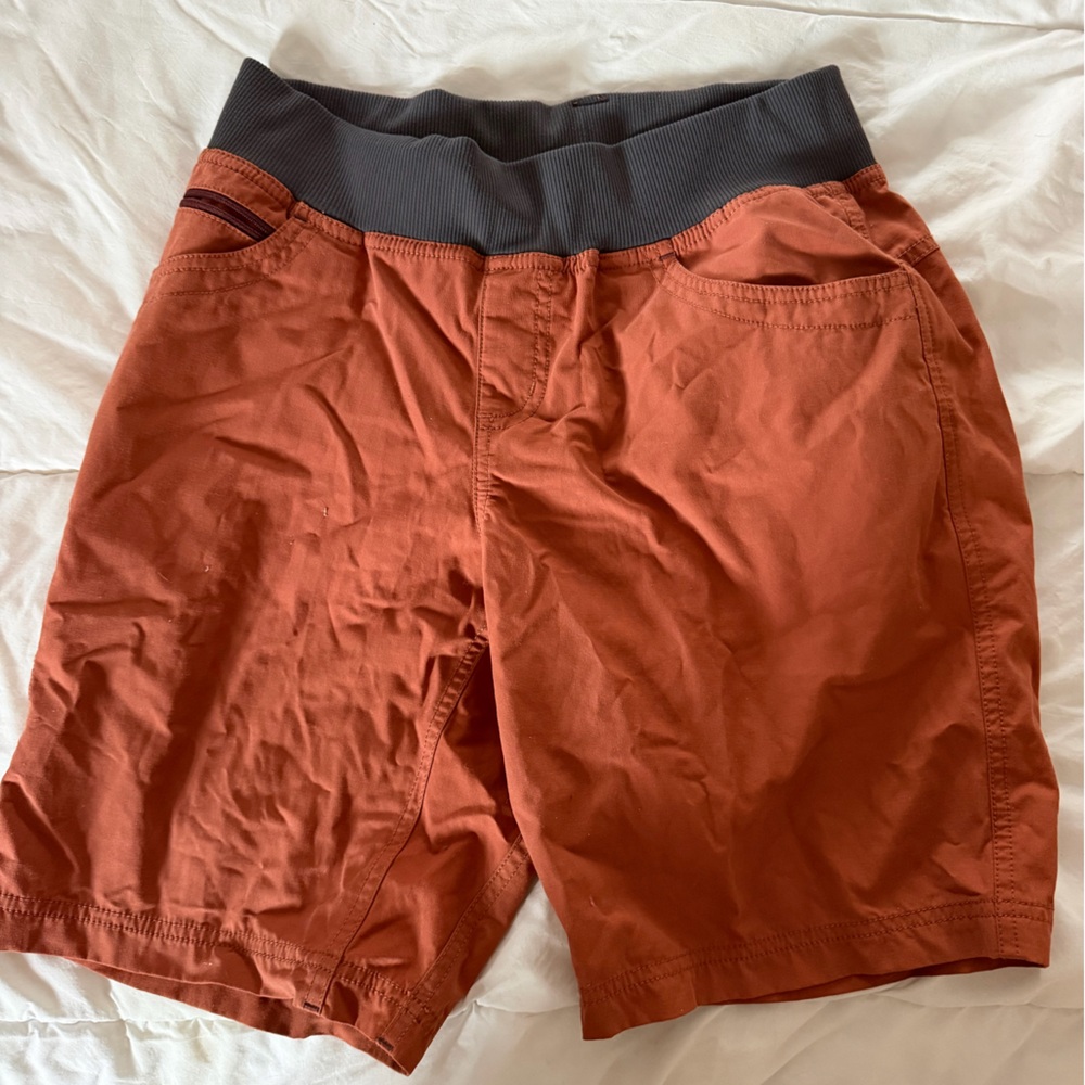 Marmot Rust Orange Shorts with Charcoal Waistband